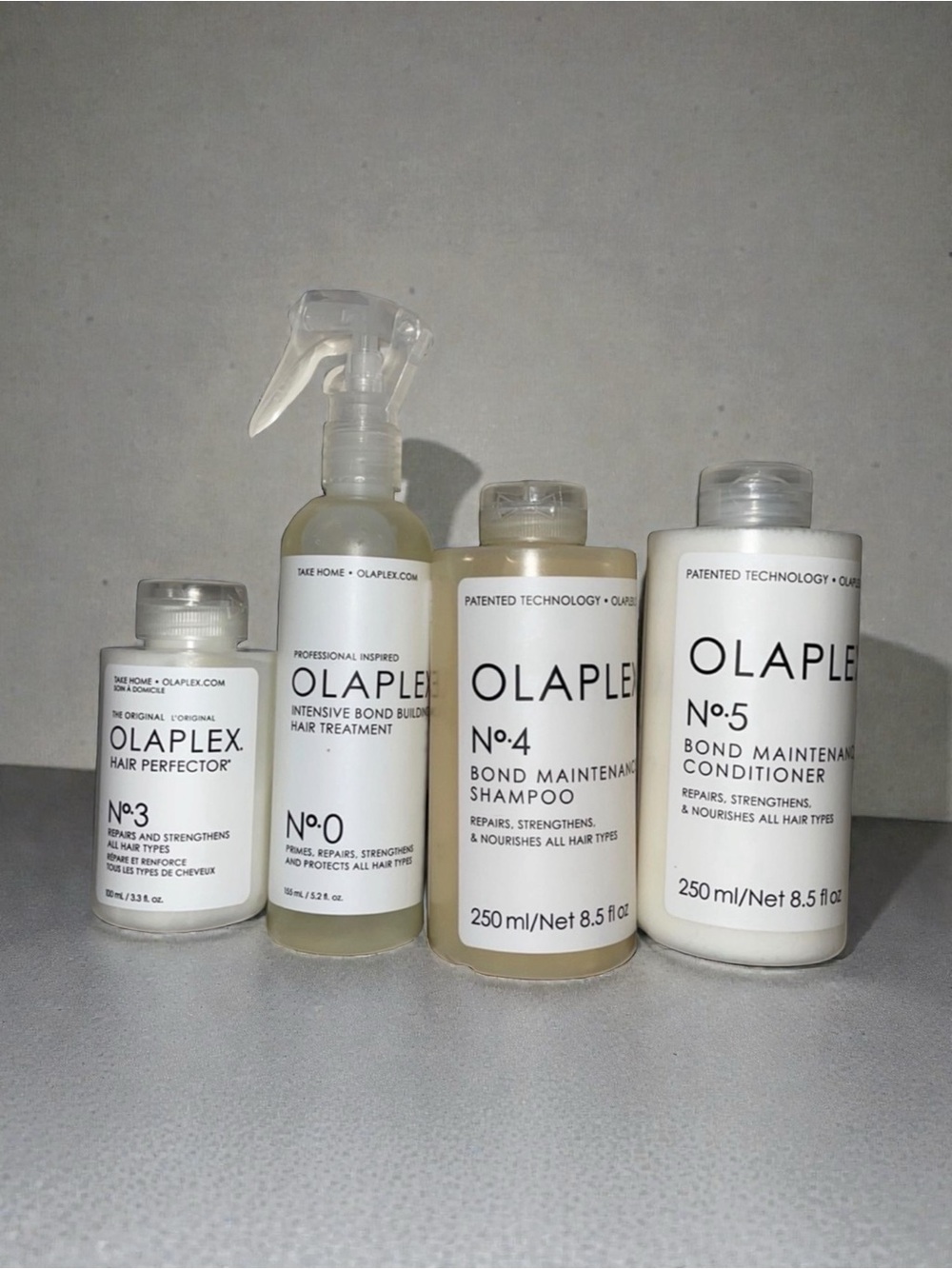Set of OLAPLEX Hair Repair System OLAPLEX Nº 0, Nº 3, Nº 4, Nº 5,​